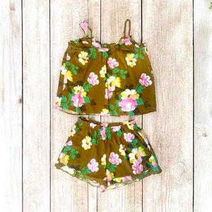 Aerie Botanical Blossoms Cami Shorty Pajama Set -Size S/P